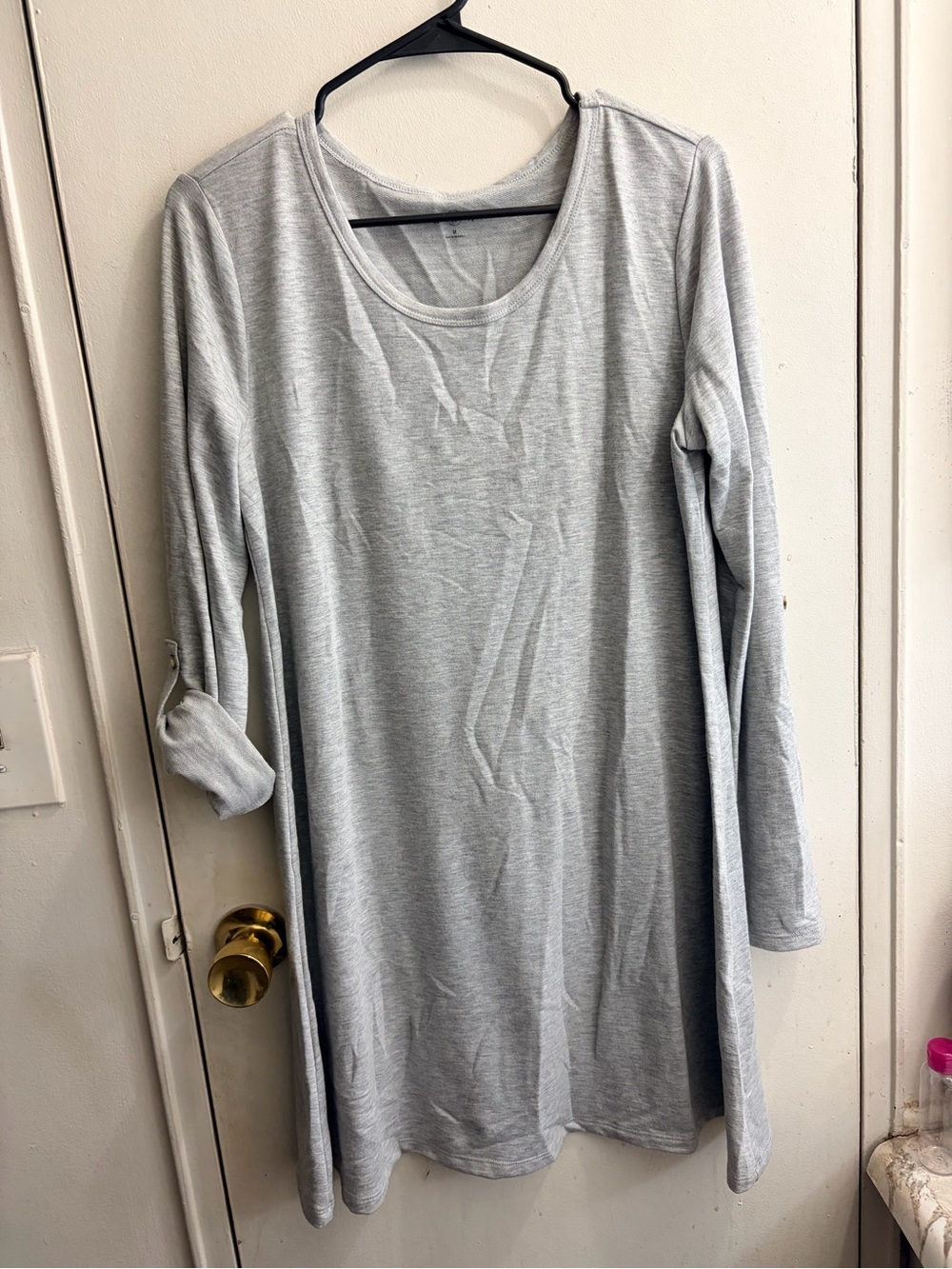 SO Light Gray Long Sleeve Women's Dress